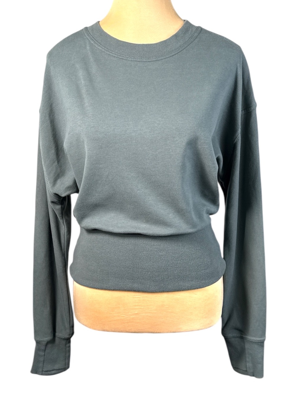 Athleta Retroterry Crewneck Sweatshirt Bali Green XXS